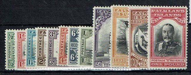 Image of Falkland Islands SG 127/38 VLMM British Commonwealth Stamp